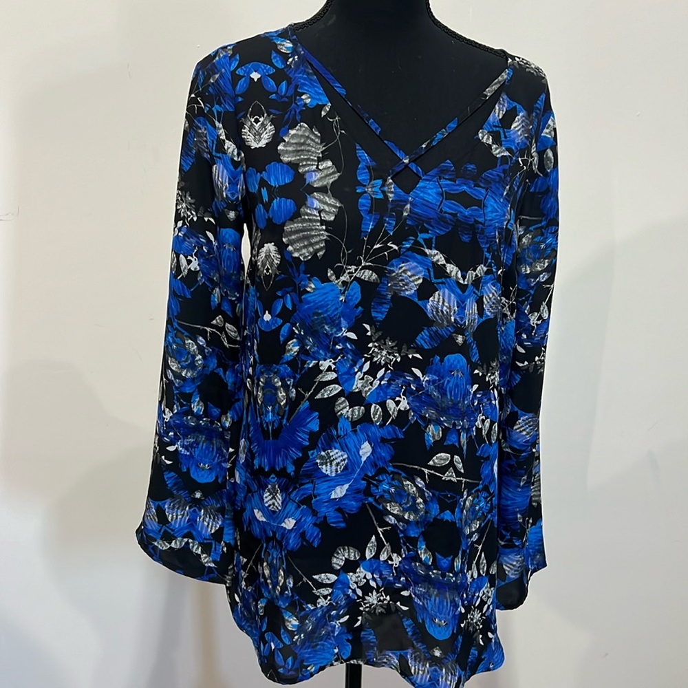 Express Tunic Blouse Multicolor Size Small Long S… - image 1